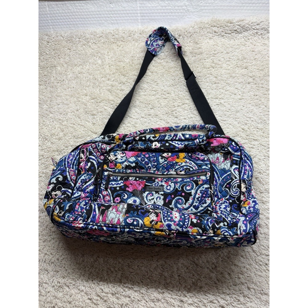 Vera Bradley Disney Mickey Whimsical Paisley Weekender Duffel  Bag EUC